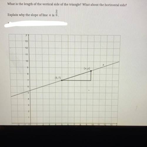 What is the length of the vertical side of the triangle?what about the horizontal side?

pls help