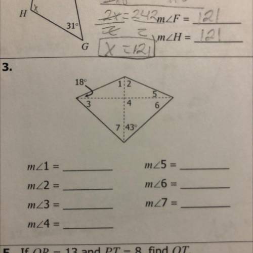 Can someone help me with number 3, please? I need to find the missing measure.