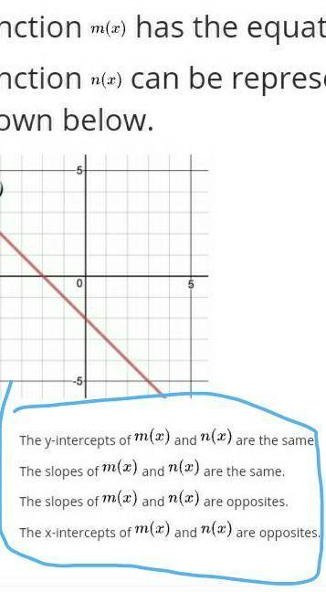 1 (1 point) Which statement is true regarding the linear functions m(a) and (t) described below? Fu