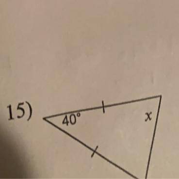 Triangle properties, Find x value