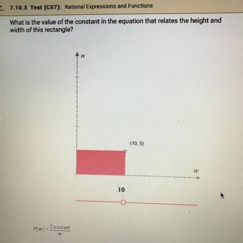 What is the value of the constant in the equation that relates the height and

width of this recta