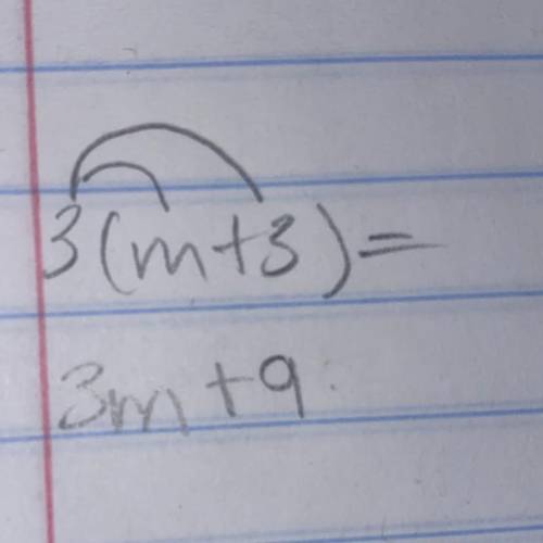 3(m + 3) =
help . I’m struggling