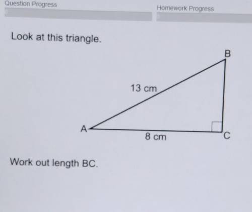 Look at this triangle work out length bc​