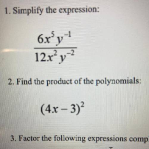 Can someone explain number 2 and show work thank u