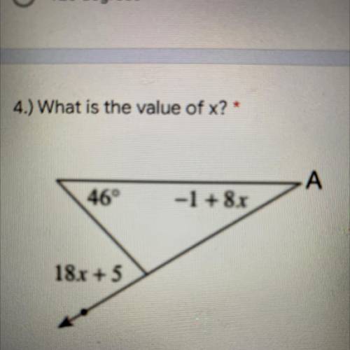 Value of x? I need this very quickly.ASAP.