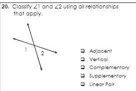 Classify <1 and <2 using all relationships that apply