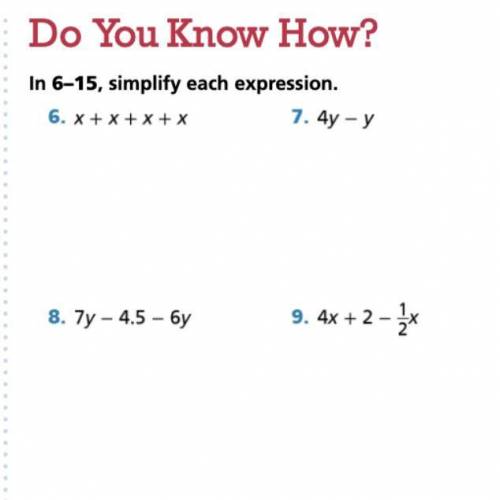 Please help simplify each expression 11 points
