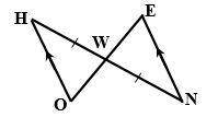 Prove that triangle HOW is congruent to triangle NEW