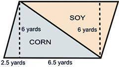 The area of the parallelogram below is ____ square meters. A parallelogram with height labeled with