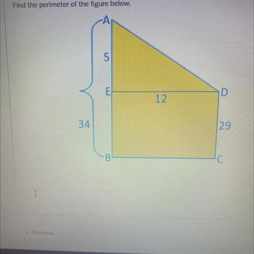 Find the perimeter of the figure below. 
someone plz help I have a test due today!! :(