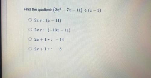 Find the quotient of the equation?