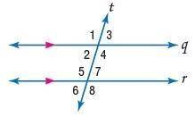 Angle 3 is 65 degrees. Identify all the other angles that measure 65 degrees.