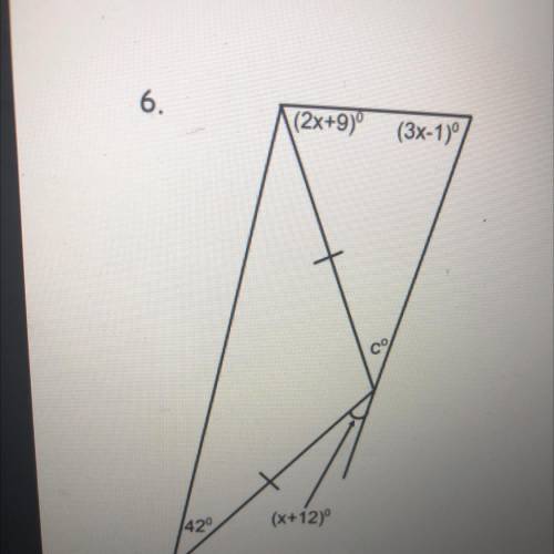 Please help 
I need to find x and c 
Please