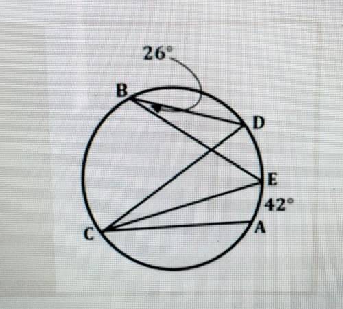 What is the measure of arc DE also what is the measure of angle ACD​