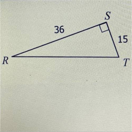 Using triangle RST, which side is the hypotenuse