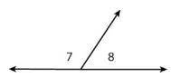 Name the relationship between the angles below. What is the sum of the angles? Explain how you woul