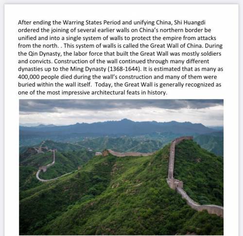 What does the Great Wall of China tell you about Shi Huangdi?