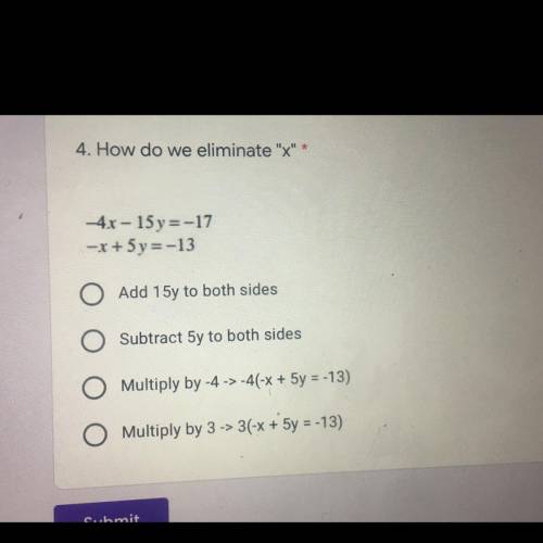 Can someone help me how do you eliminate “x”