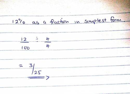 What is 12% as a fraction in simplest form?