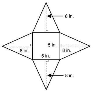 15 POINTS FOR ANSWER

A wood block is shaped like a square pyramid. The dimensions are shown i