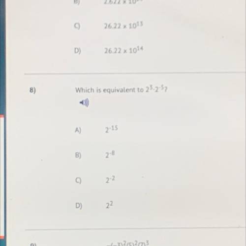 Help ASAP
Which is equivalent to 23.2-57
number 8