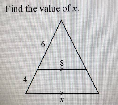 Find the value of x the picture is linked​