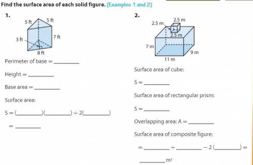 Please help! I need the surface area for both. Absurd answer are not tolerated. Thanks if you help!