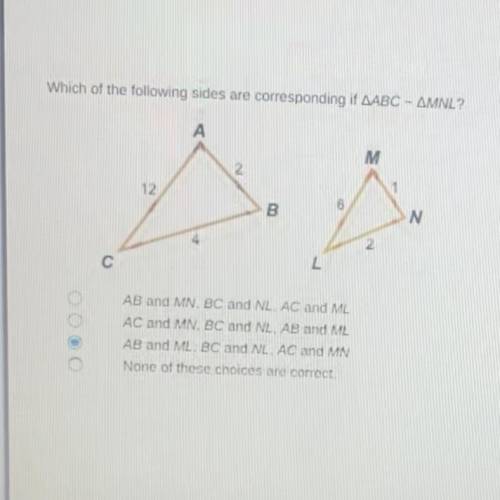 Which of the filling sides are corresponding if ABD-MNL Please help me...