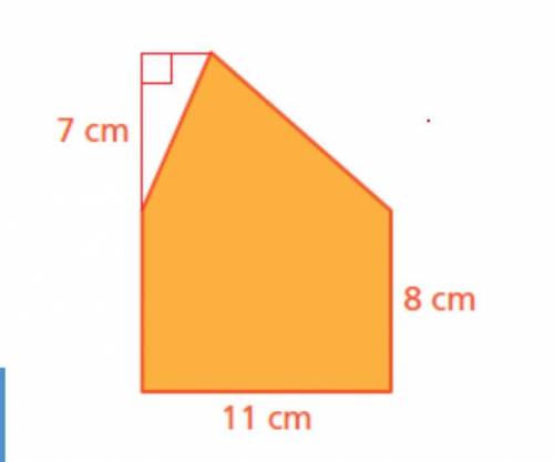 What is the area, in square centimeters, of this figure?