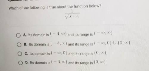Which of the following is true about the function below? ​