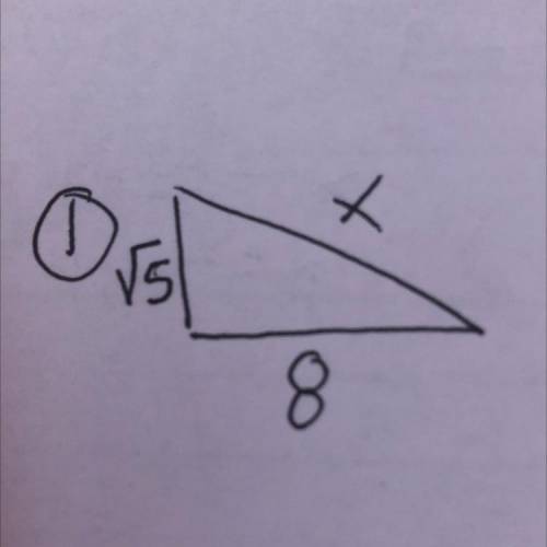 Use the Phythagorean theorem to
find the length of the third side