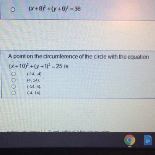What is the point on the circumference? PLEASE HELP ME I’ll give BRAINLIEST