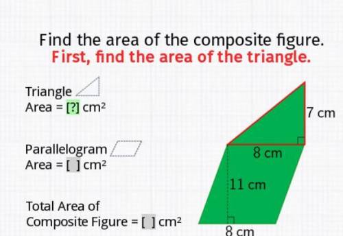 What’s the area of the triangle & parallelogram