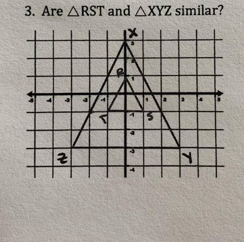Are triangles RST and XYZ similar? How do you know?