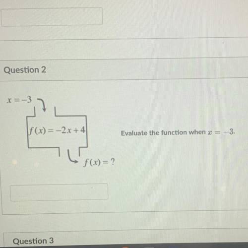 Evaluate the function when x = -3