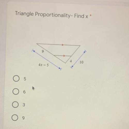 Triangle Proportionality- Find x