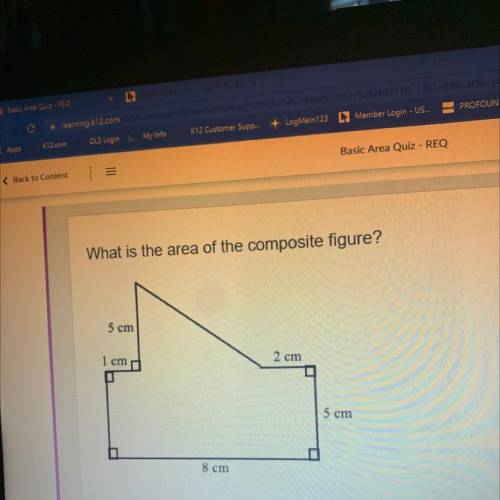 What is the area of the composite figure?

A. 52.5 cm ^ 2 
B. 40 cm ^ 2 
C. 60 cm ^ 2 
D. 65 cm ^