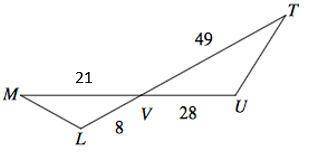 HELP DUE IN 10 MINS!!

Are these triangles similar? Why?
A. Yes, SSS~ Postulate
B. Yes, SAS~ Postu