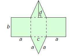A tent company has a tent design that is a triangular prism. The following is a net of the design.