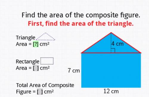 What is the triangle area and rectangle area