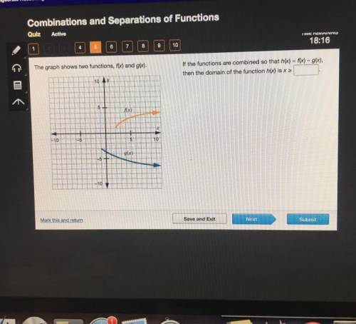 The graph shows two functions f(x) and g(x)???
Need help