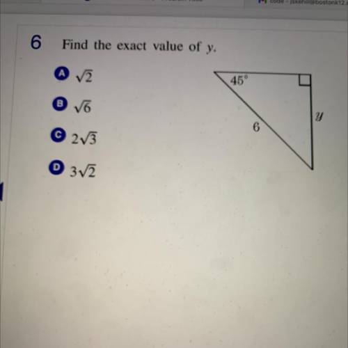 Find the exact value of y. Plz show work.