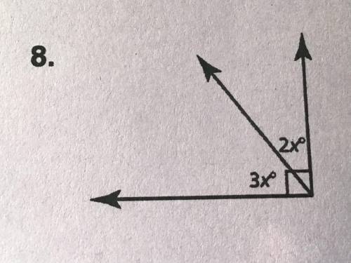 Classify the pair of angles, (complementary, supplementary, or vertical), then find the value of X.
