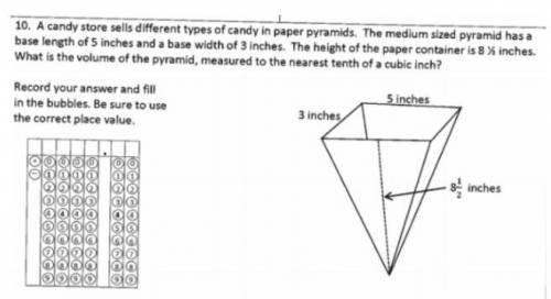 A candy store sells different types of candy in paper pyramids. The medium-sized pyramid has a bas