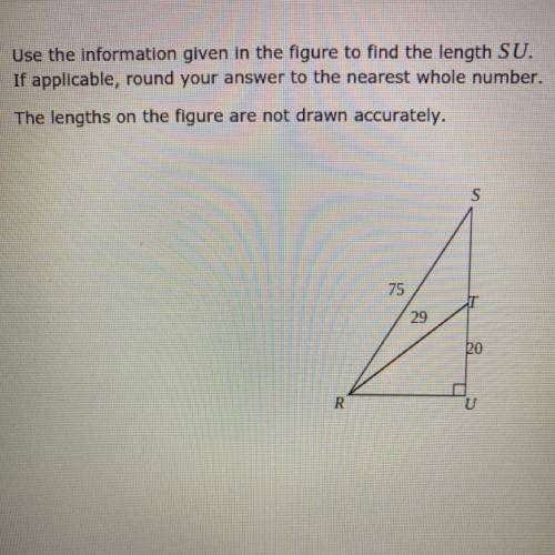 USE THE INFO TO FIND THE LENGTH OF S.U