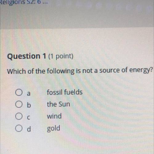 Which of the following is not a source of energy?