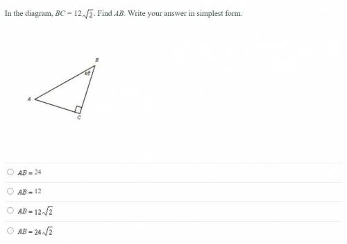 Find AB. Write your answer in simplest form.