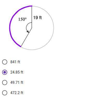 What is the length of the shaded arc? Use 3.14 for pi. *