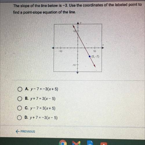 Help! 
The slope of the line below is -3.