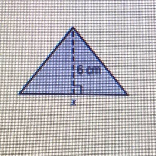 The area of a triangle is 30 square inches. What is the length of the base if the height is 6 centi